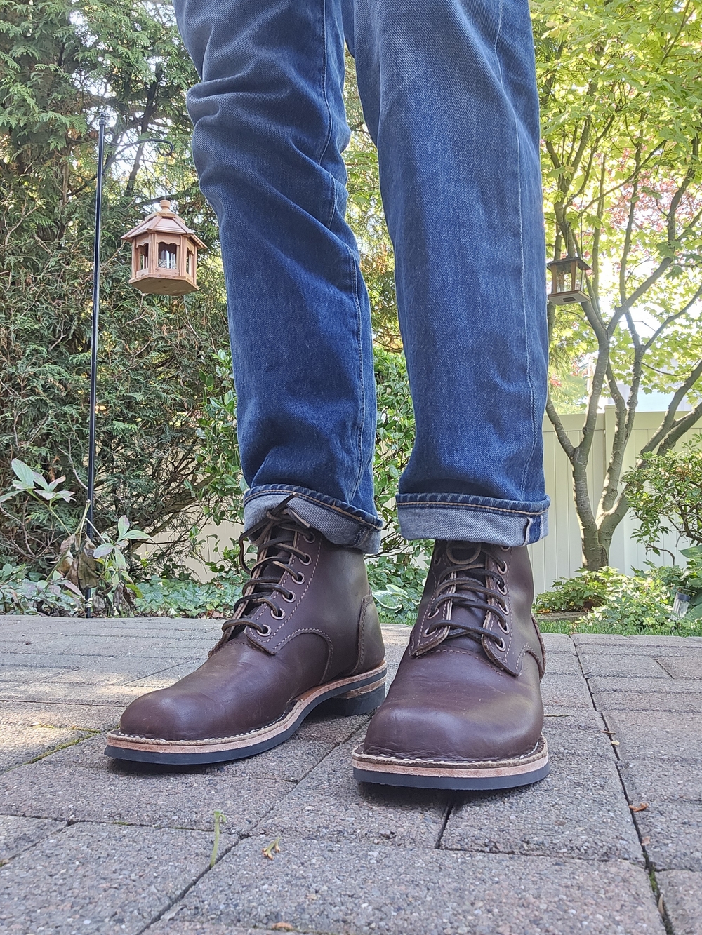 Men's Brown Leather Lace-Up Boots